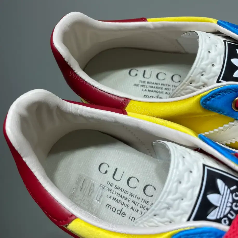 View 4 of ADIDAS X GUCCI GAZELLE LOW-TOP SNEAKERS IN YELLOW AND RED – GC183