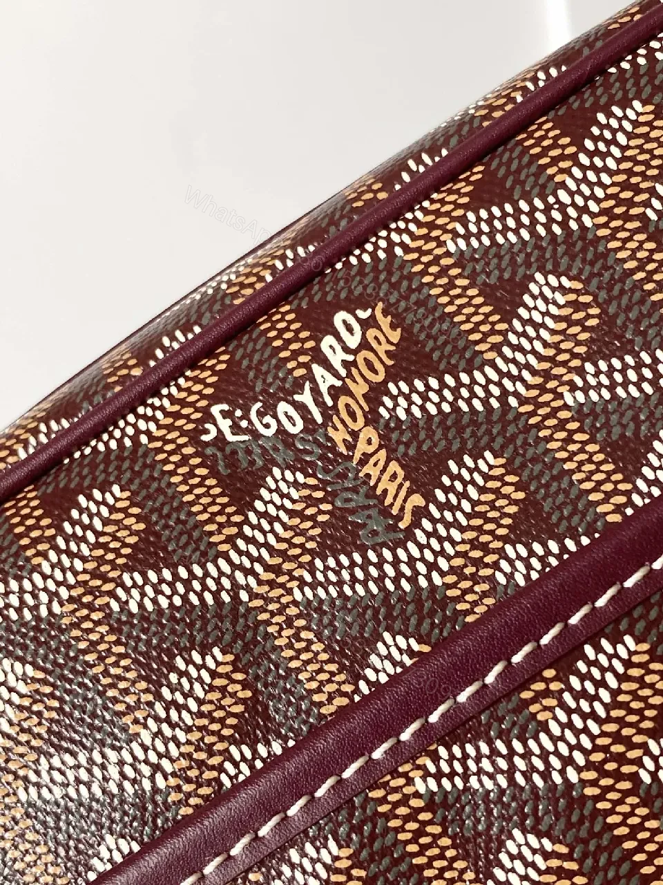 View 6 of Burgundy Monogram Crossbody: Structured, Luxe, Compact