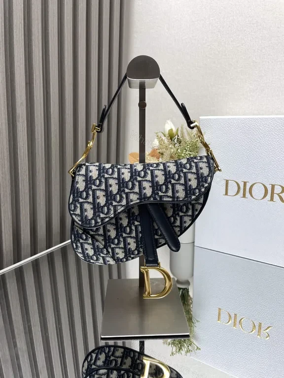 View 8 of Denim-Patterned Bag with Gold Hardware: Structured Luxury
