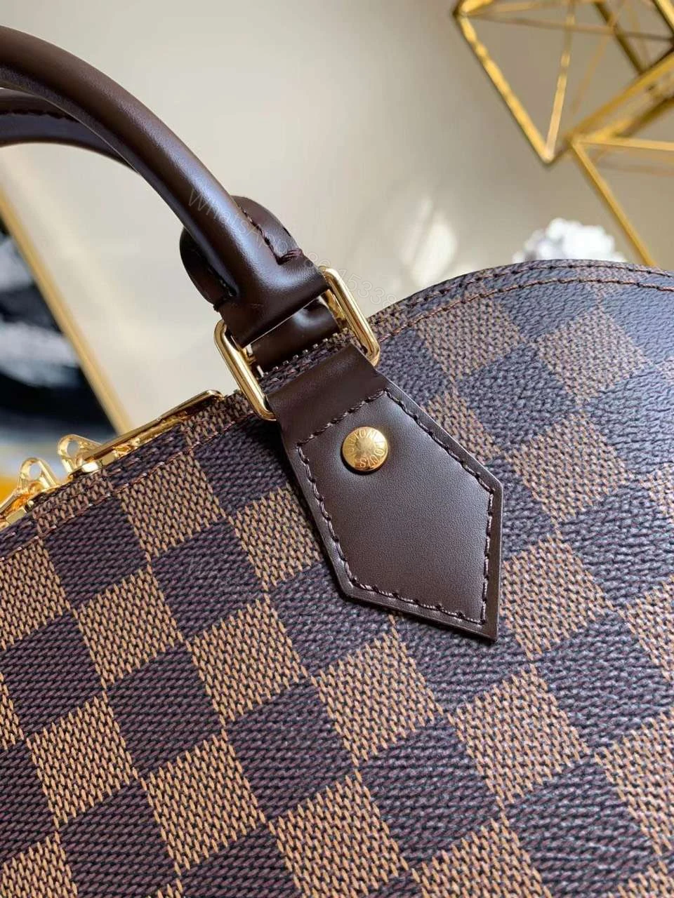View 3 of Louis Vuitton Damier Ebene Alma PM Caro Pattern Handbags 32mm