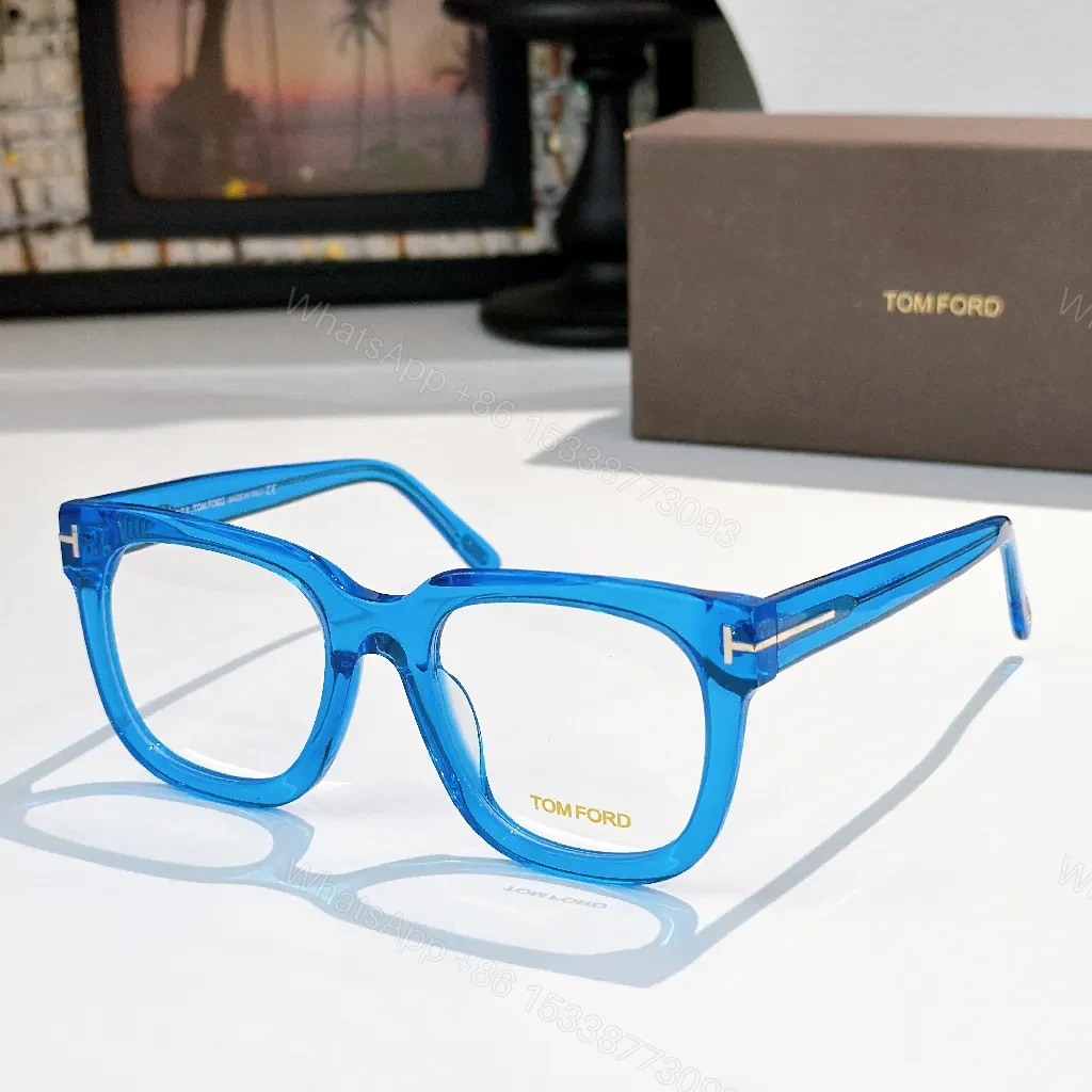 View 5 of Translucent Gray Acetate Rim Glasses with Gold Accents