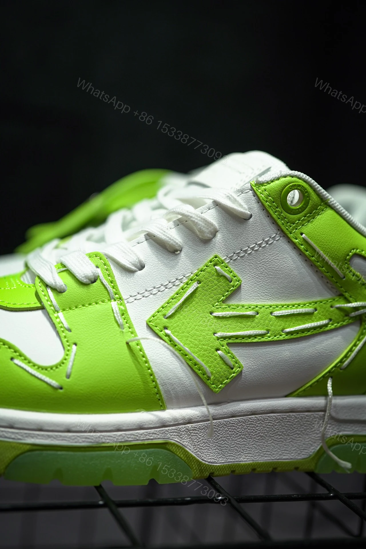View 3 of OFF-WHITE Out Of Office Sartorial Stitching White Green