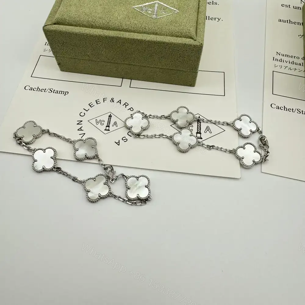 高仿首飾VanCleef&Arpels*RF48400貝母白金手鏈 — view 1