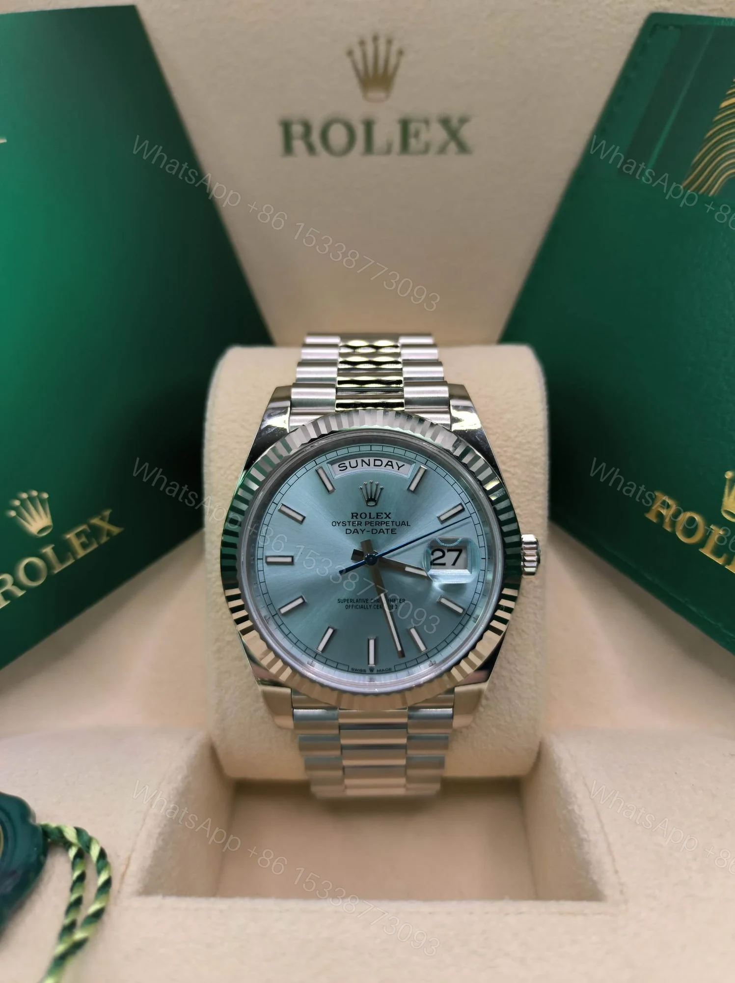 View 3 of Superclone Rolex Day-Date Ice blue Dial 228236 40 mm