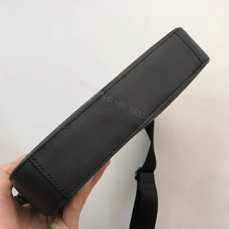 View 3 of Charcoal Plaid Crossbody: Leather Trim, Modern Carryall