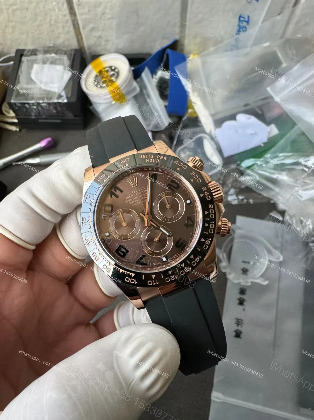 View 5 of Rolex Daytona Super Clone M116515LN-0015 Rose Gold Chocolate Dial 4130 Movement