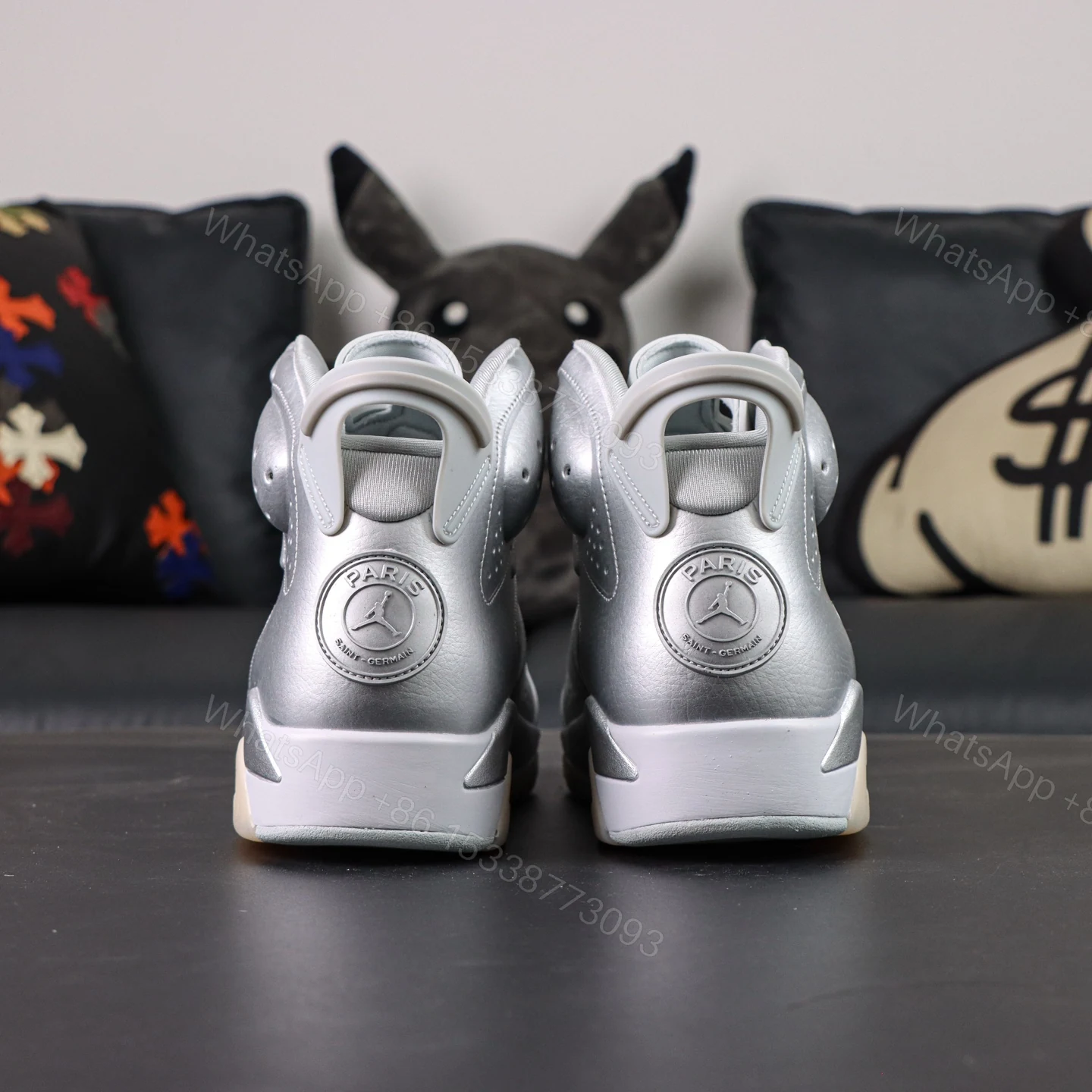View 6 of Air Jordan 6 Retro PSG ‘Paris Saint-Germain / Metallic Silver’ (2026)