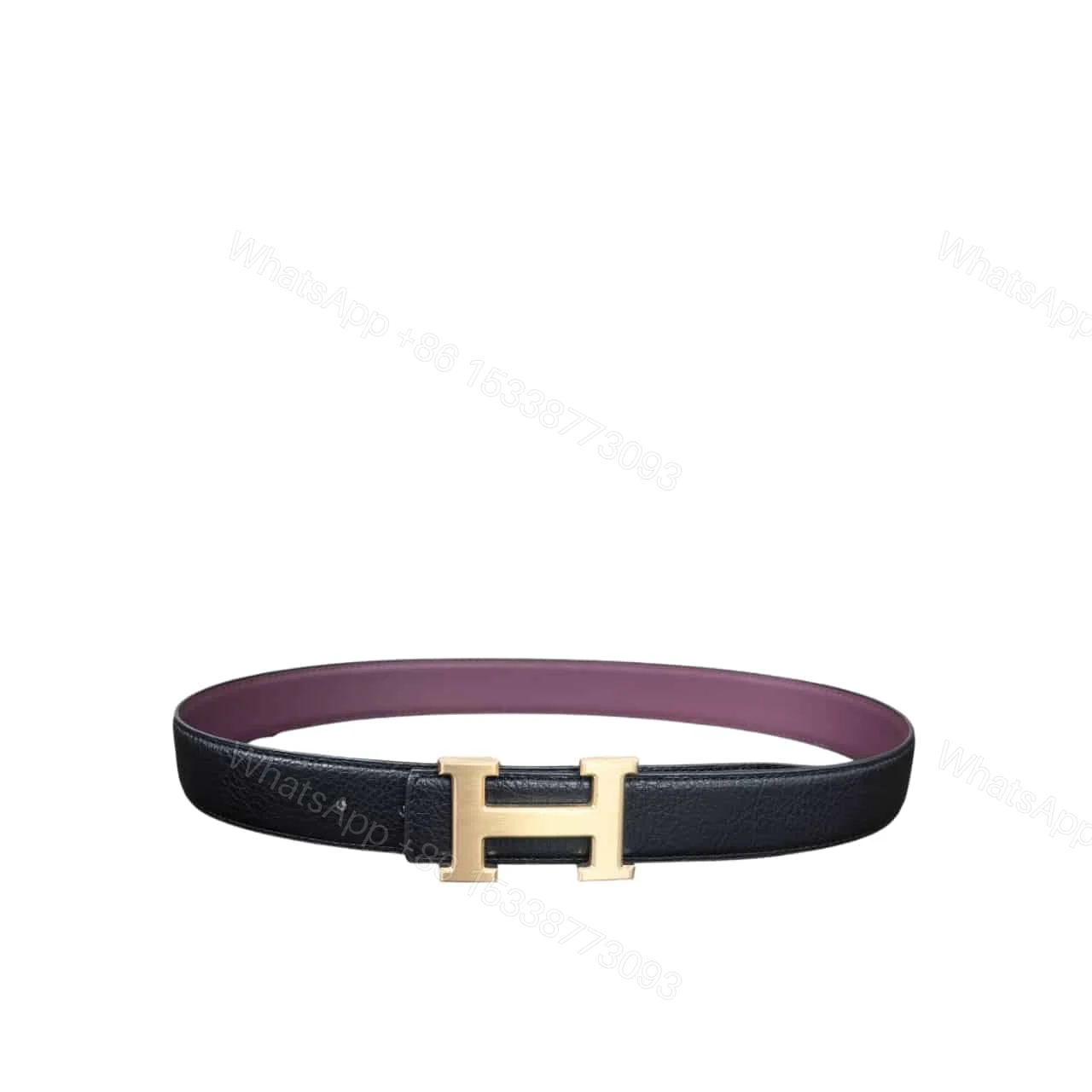 HERMÈS H REVERSIBLE BELT BLACK AND GOLD 25MM — view 1