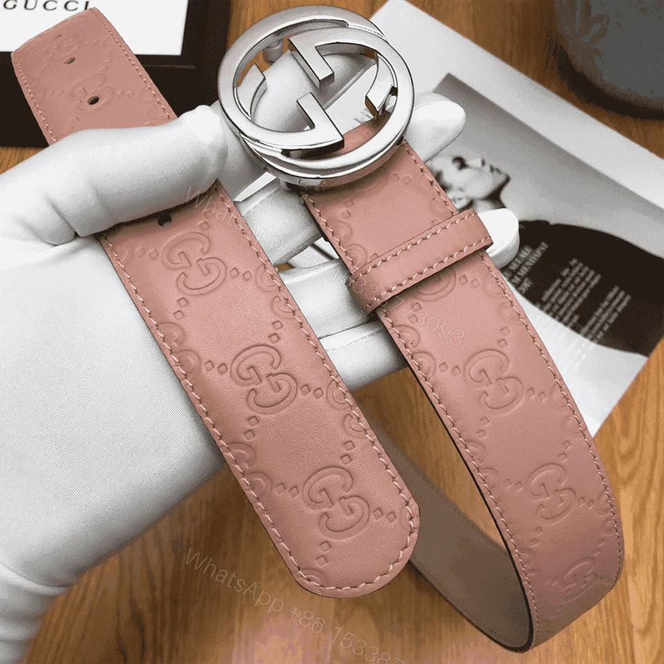 View 8 of GUCCI INTERLOCKING G-BUCKLE LEATHER BELT – B2