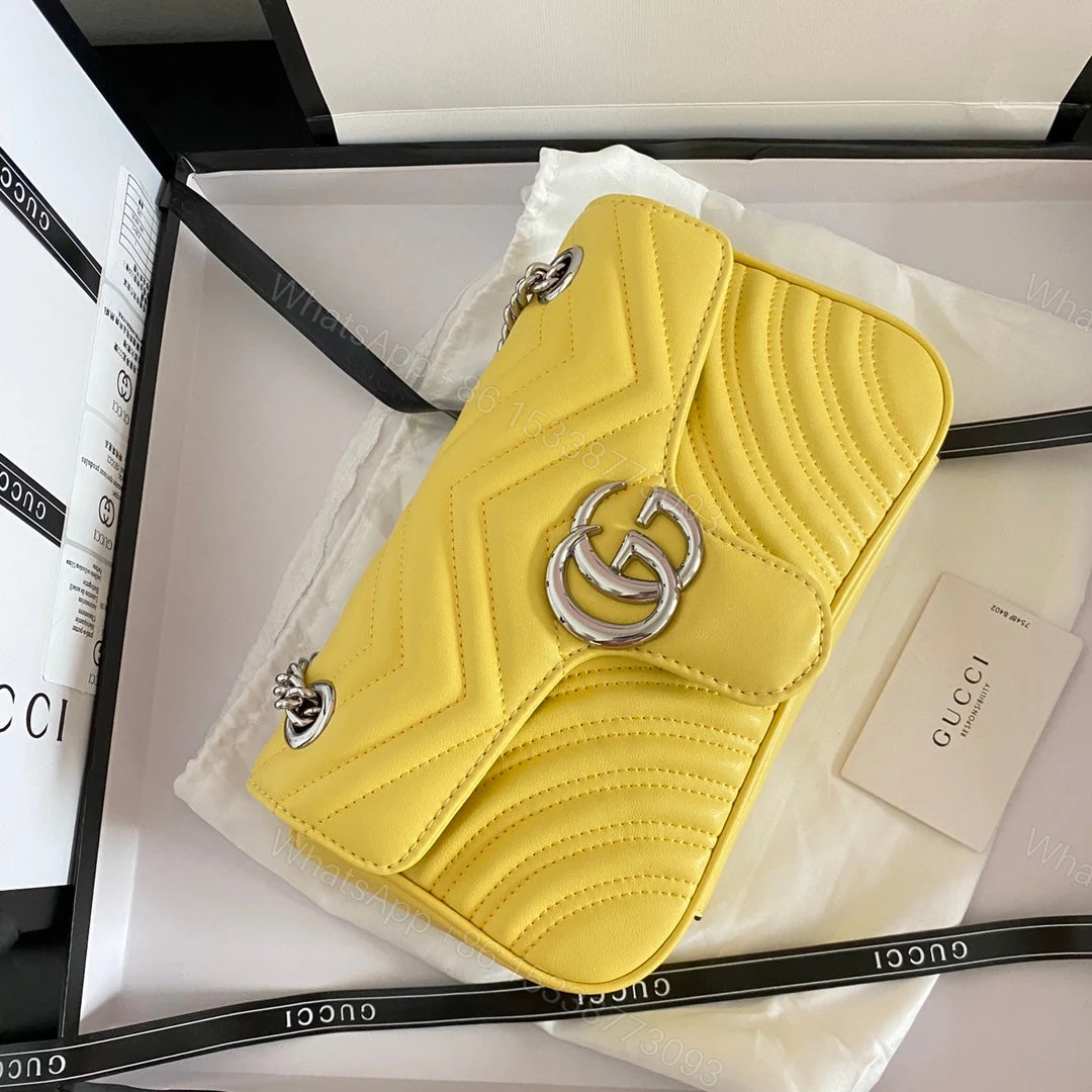 View 5 of Gucci Marmont Small Pastel Yellow
