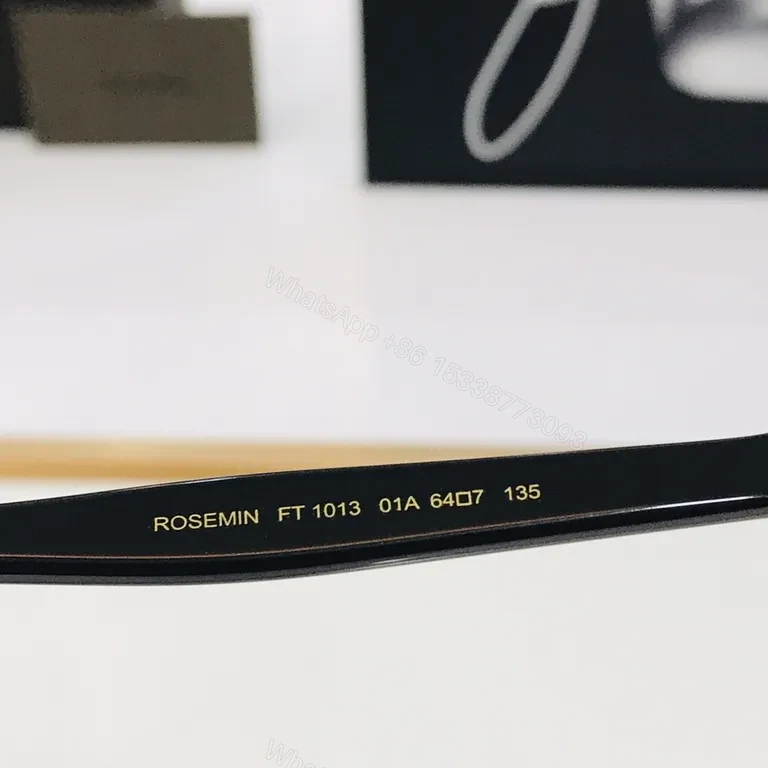 View 4 of Oversized Black Acetate Sunglasses with Gold-Tone Accents - Tom Ford