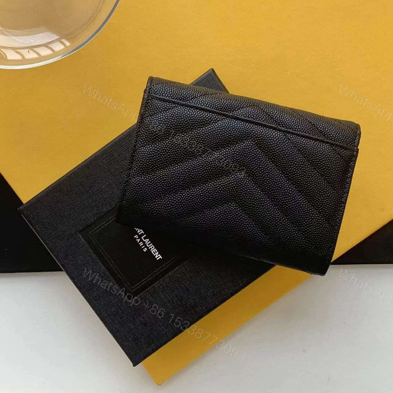 View 2 of Ysl wallet with Sliver hardware