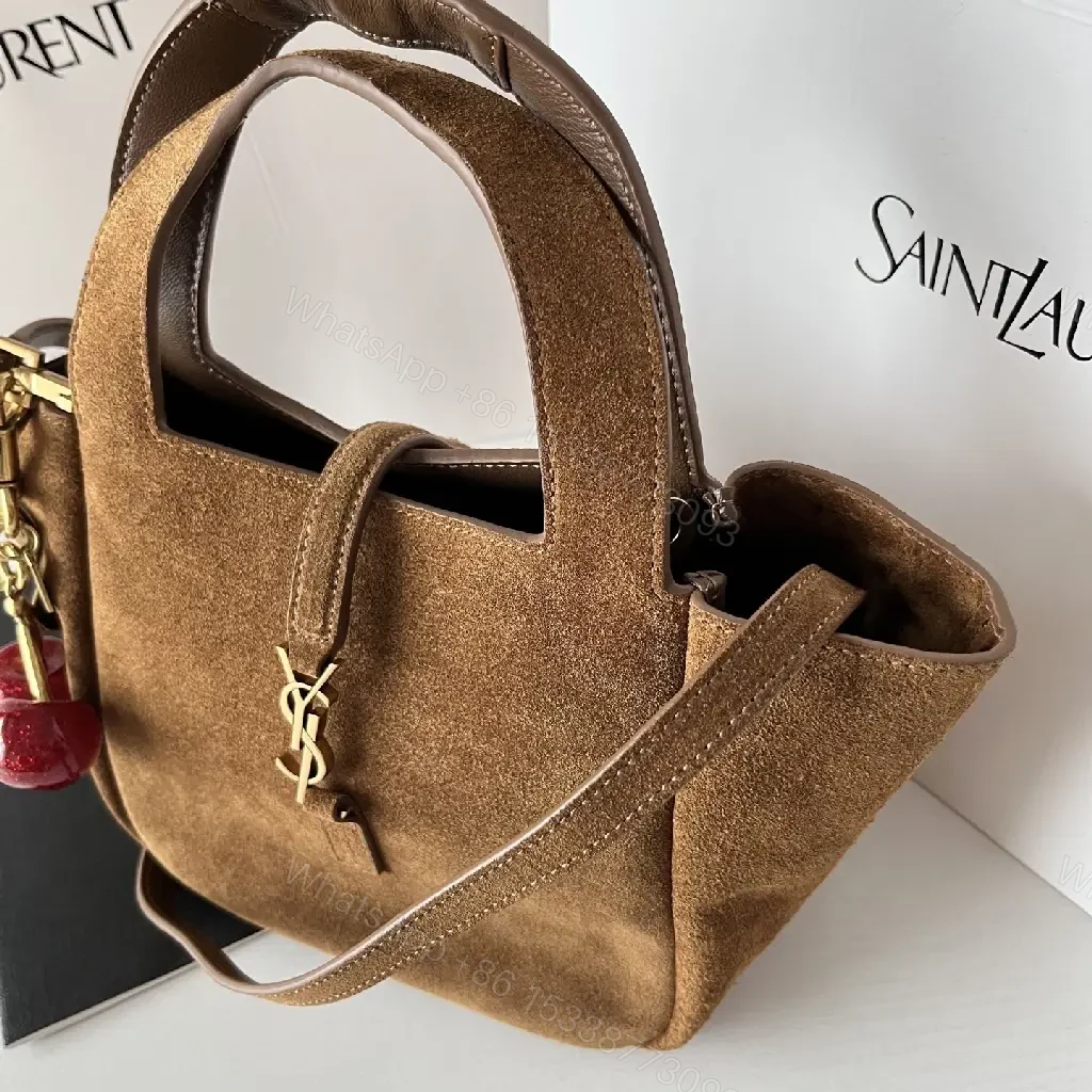 View 2 of Textured Suede Tote: Luxe Hardware Everyday Bag