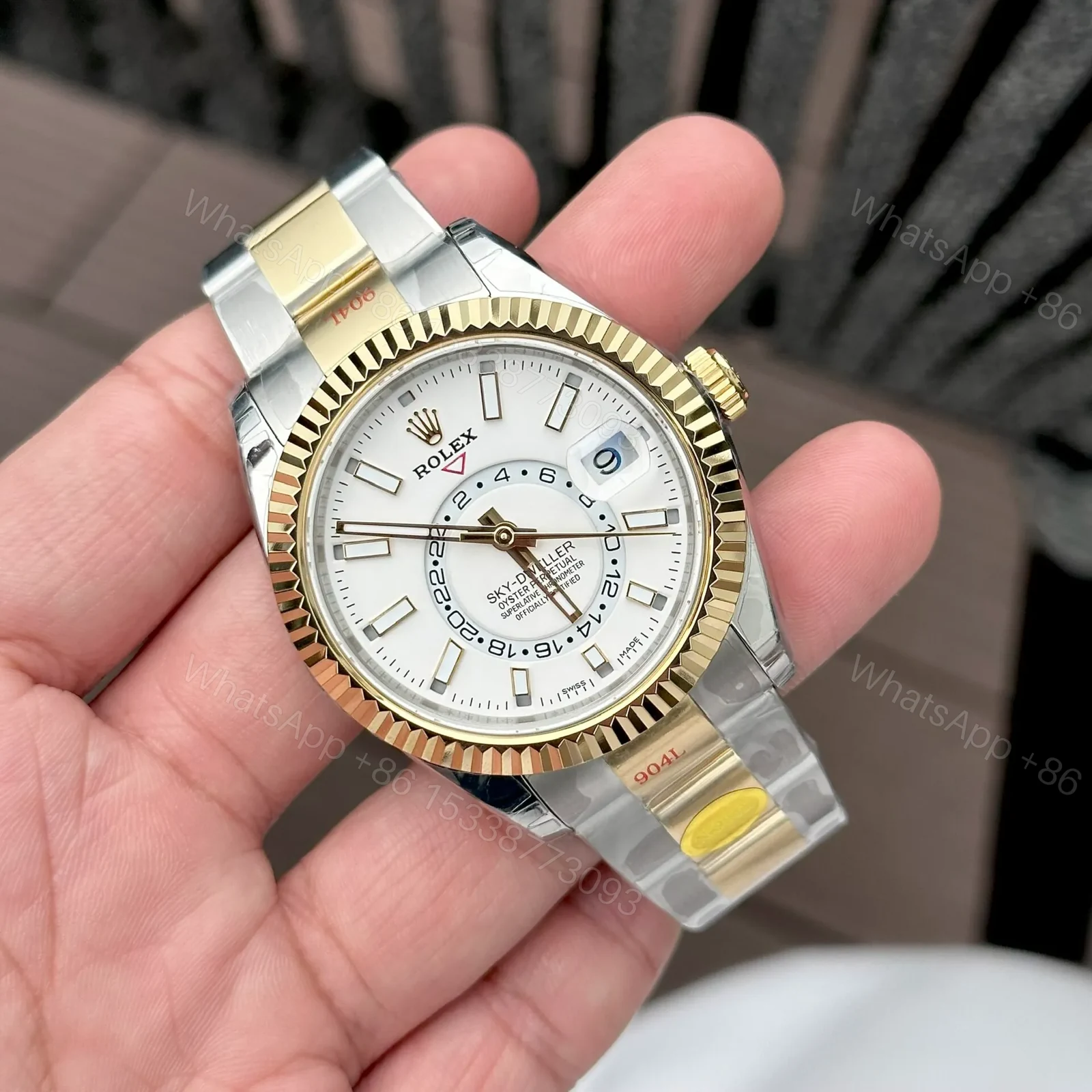 View 3 of Superclone Rolex Sky-Dweller Intense white Dial 336933 Oyster