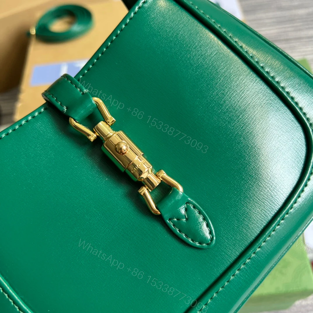 View 5 of GG JACKIE MINI 19 SHOULDER BAG IN GREEN FOREST CALFSKIN