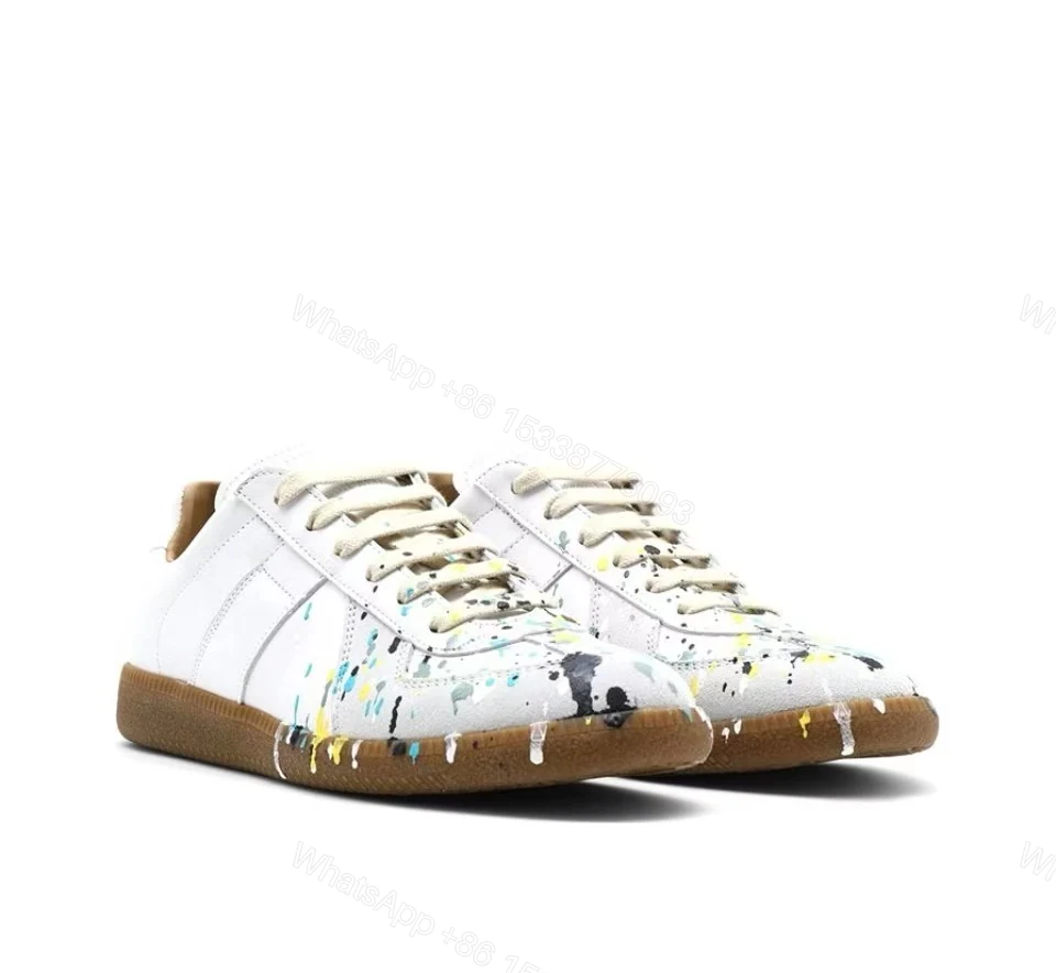 View 2 of Maison Margiela White Paint Replica Sneakers POIZON240805818