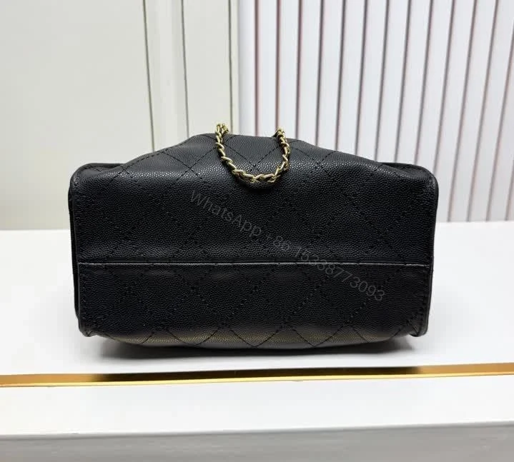 View 4 of Chanel 25 Mini Hobo Bag in Black Caviar Leather CH2522
