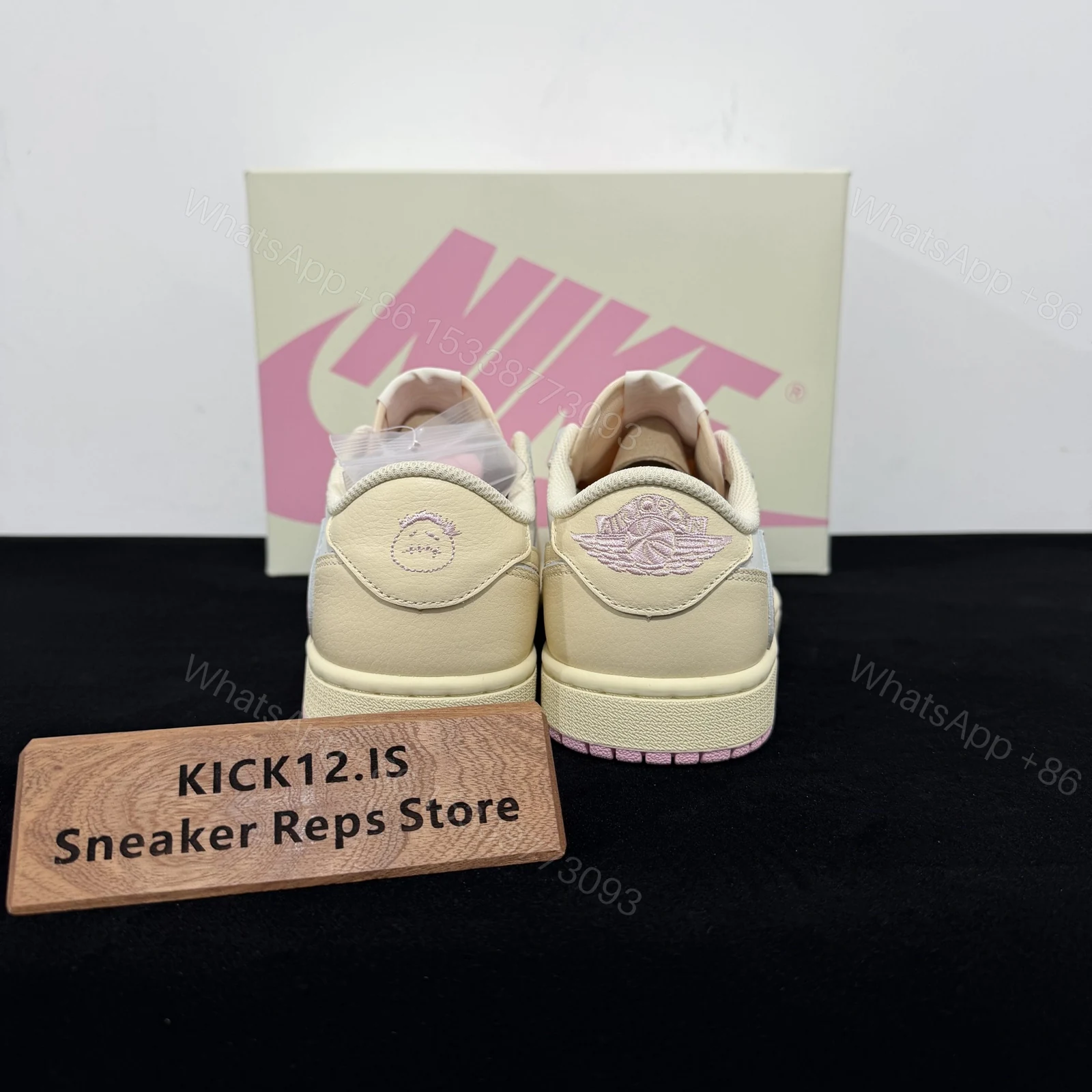 View 7 of Travis Scott x Air Jordan 1 Low Shy Pink Sail