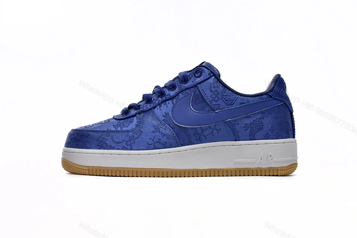 View 11 of CLOT x Nike Air Force 1 Low Premium Blue Silk CJ5290-400