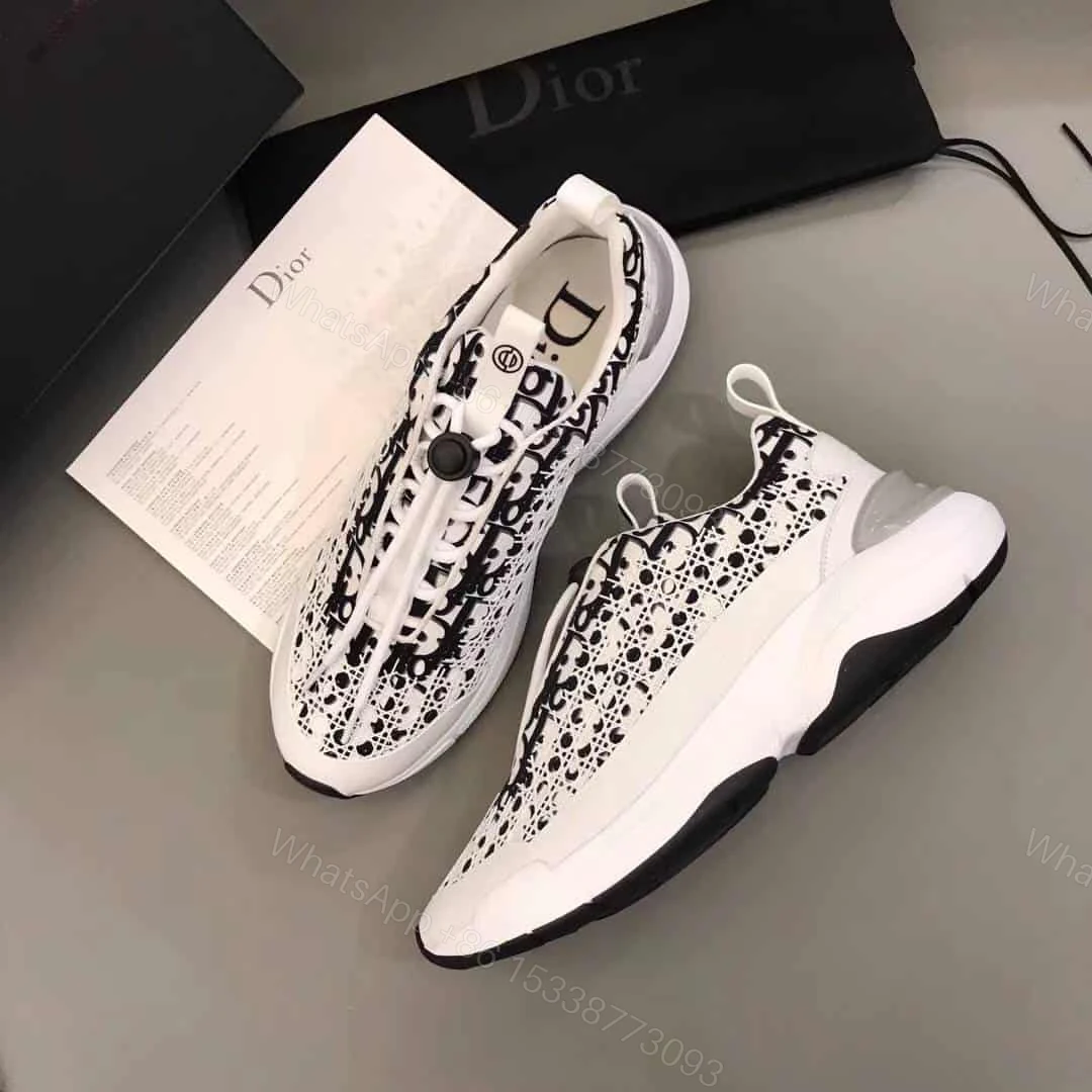 View 3 of DIOR B24 CANNAGE MOTIF BLACK SNEAKER – CD21