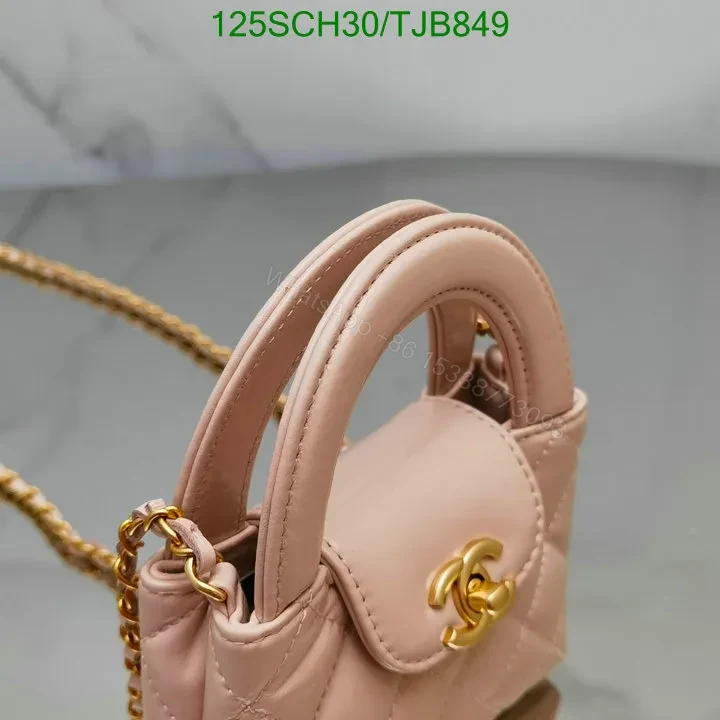 View 16 of Chanel Shiny Aged Calfskin Quilted Mini Nano Kelly Shopper in White CB1234