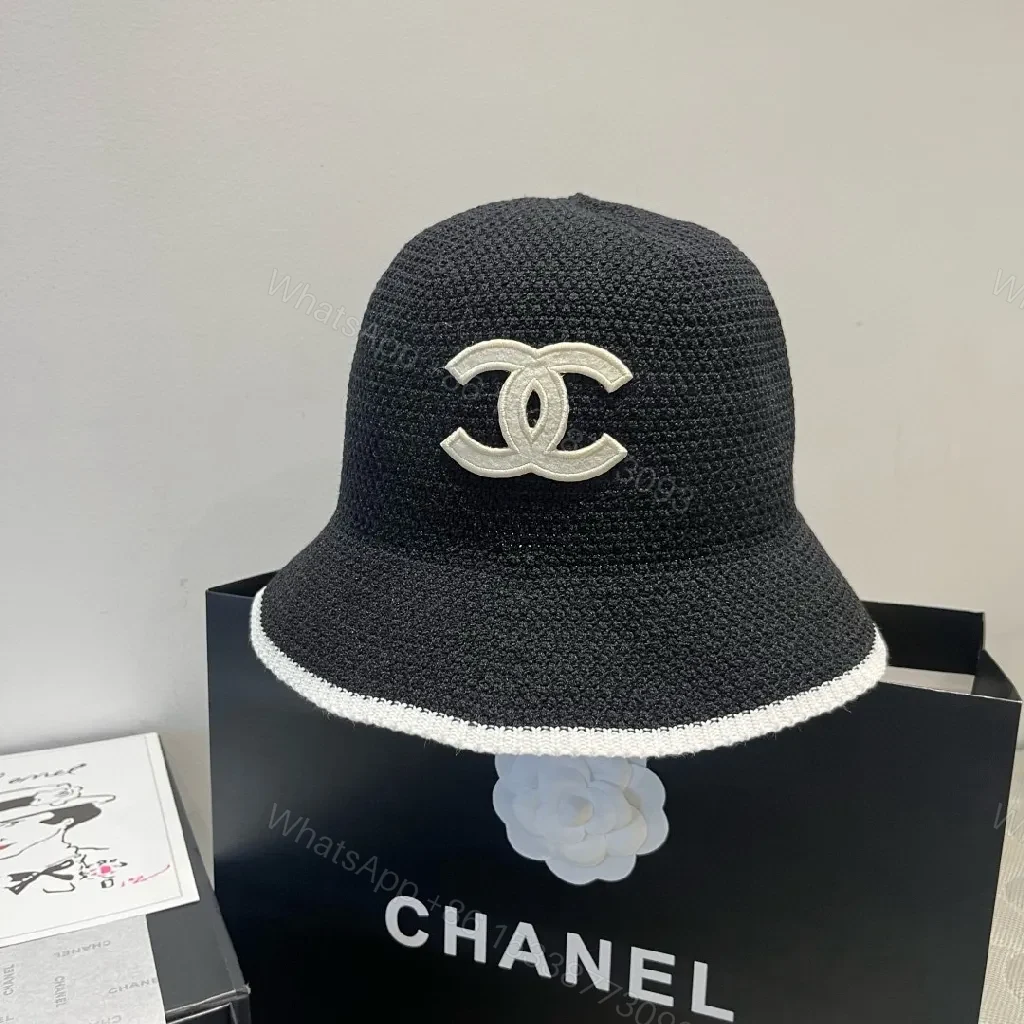 View 2 of Navy Knit Bucket Hat: Luxe Logo, Embossed Detailing