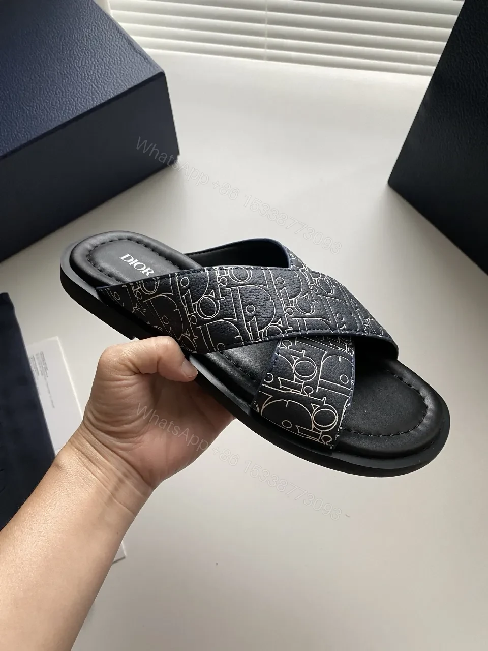 View 4 of Monogram Luxe Slide: Premium Comfort, Unisex Designer-Style