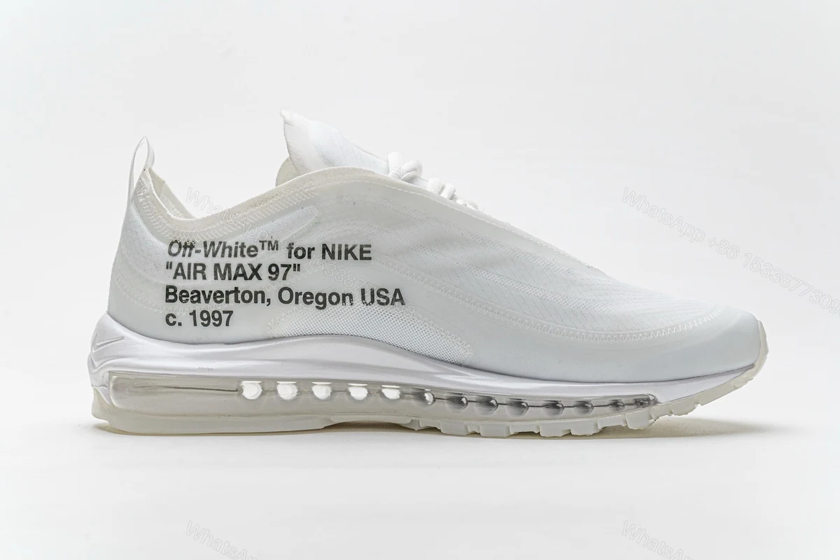 View 2 of Off-White x Nike Air Max 97 All White AJ4585-100