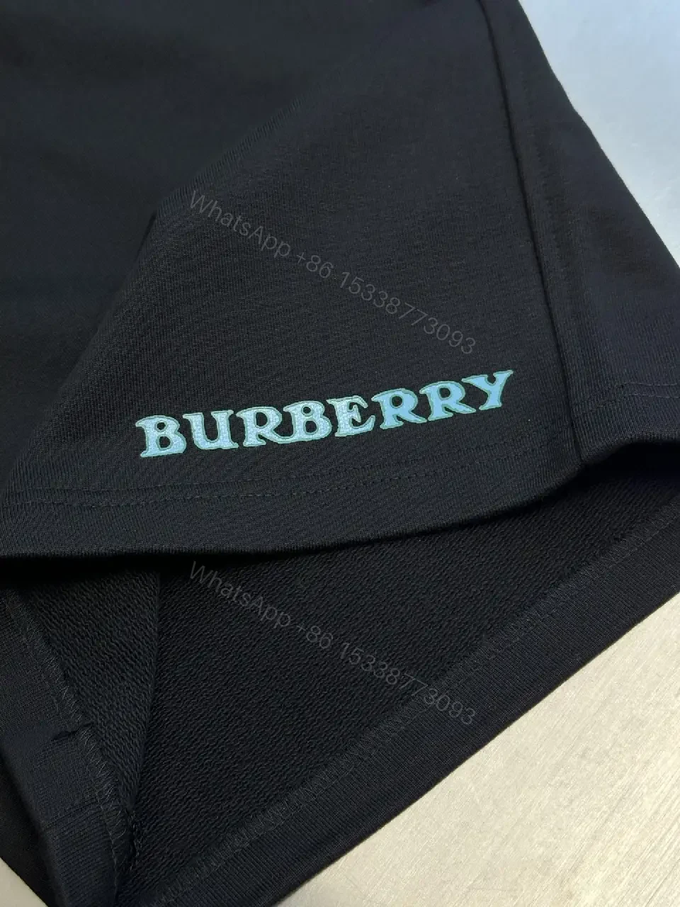 View 11 of Black Nylon Short Burberry Logo Casual Elastic Waist Short Pants