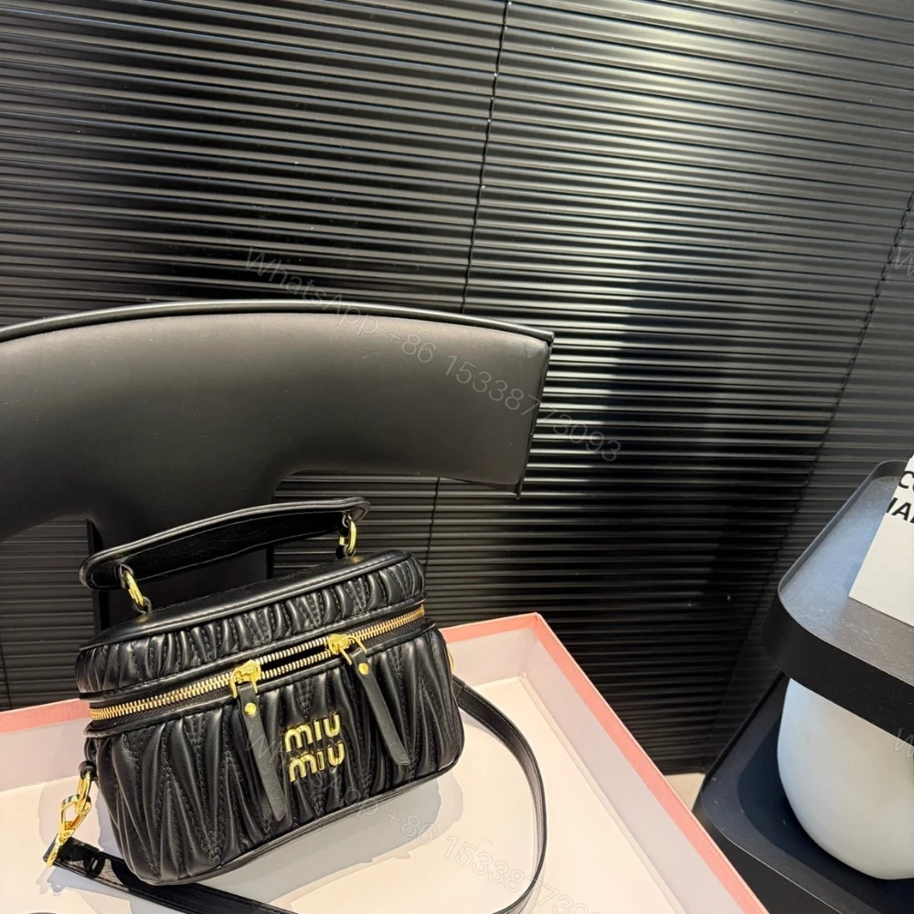 View 2 of MIUMIU MATELASSÉ NAPPA SHOULDER BAG BLACK 19CM 5BH226 N88 F0002 V OOO