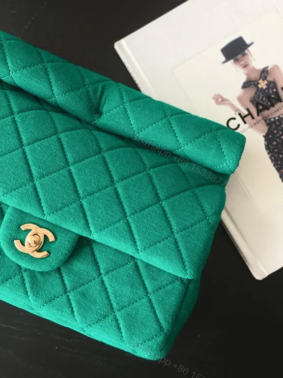 View 9 of Emerald Quilted Purse: Gold-Closure, Structured Luxe Bag