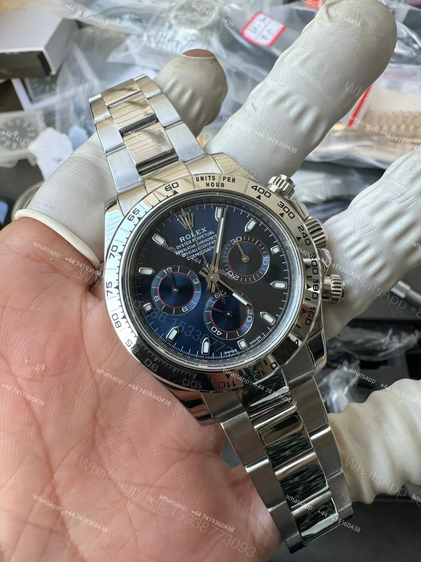 View 4 of Rolex Daytona 1:1 Replica – M116509-0071 Blue Dial Steel Case 4130 Super Clone Watch