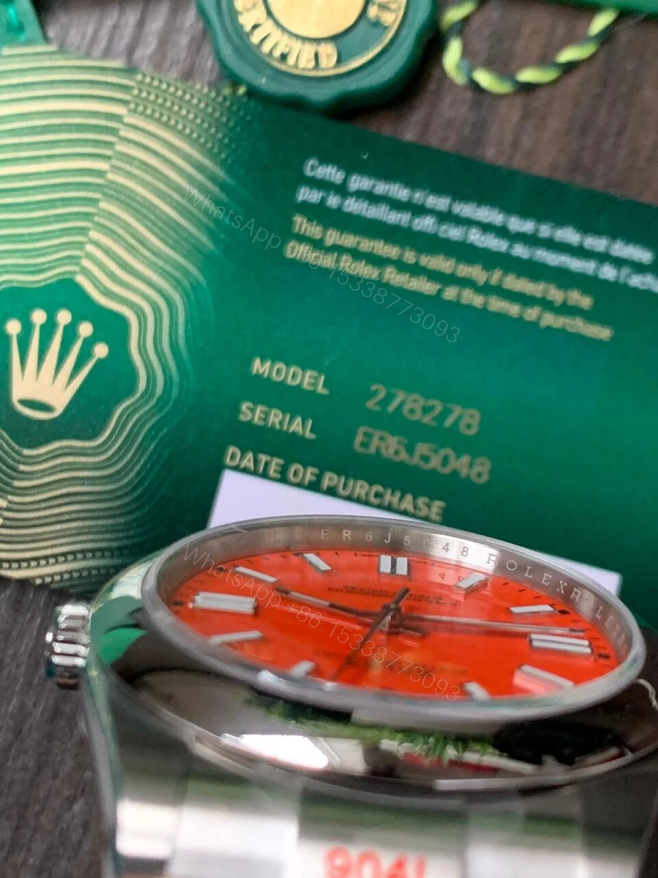 View 5 of EW FACTORY 1:1 Rolex OYSTER PERPETUAL CORAL RED DIAL 41MM Asian A3230
