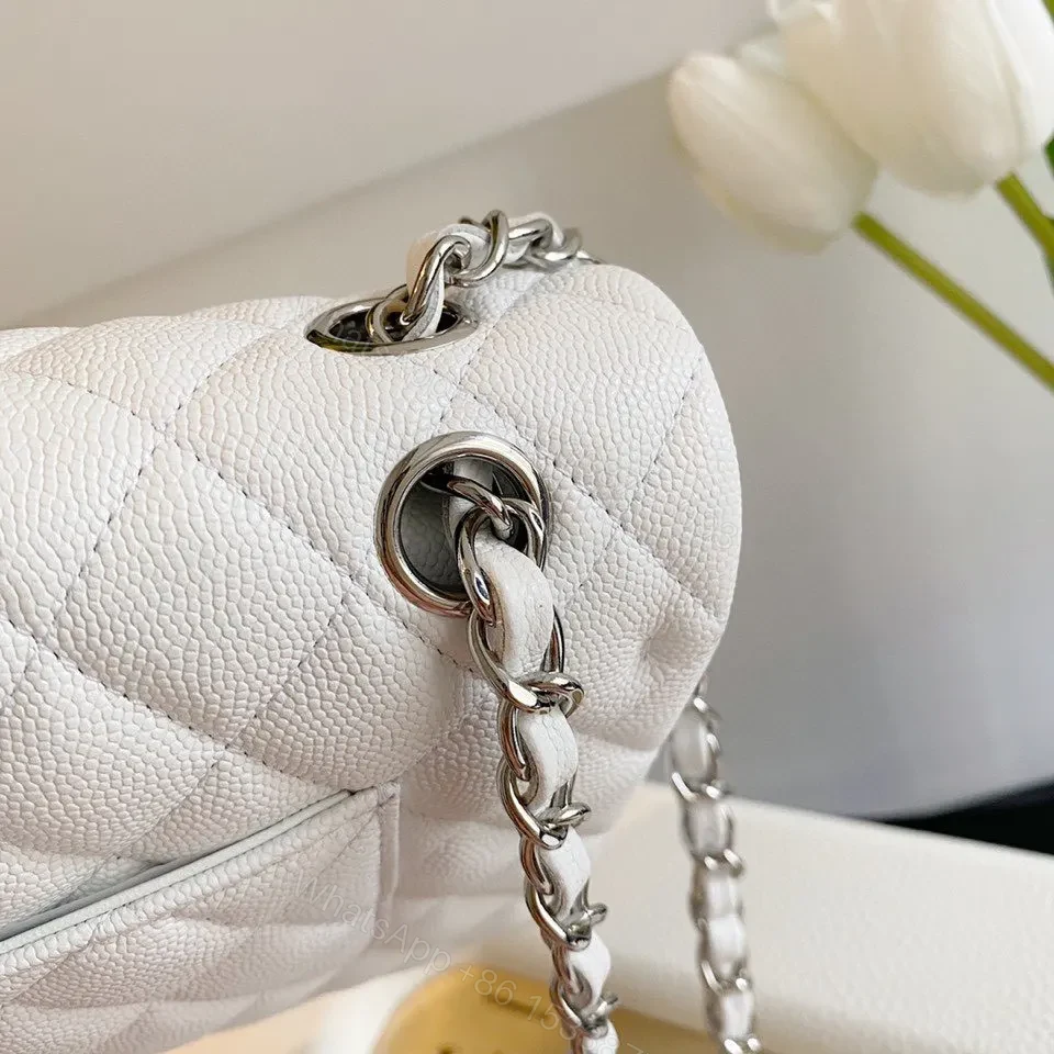 View 7 of Chanel Classic Flap Medium White with Gold Hardware