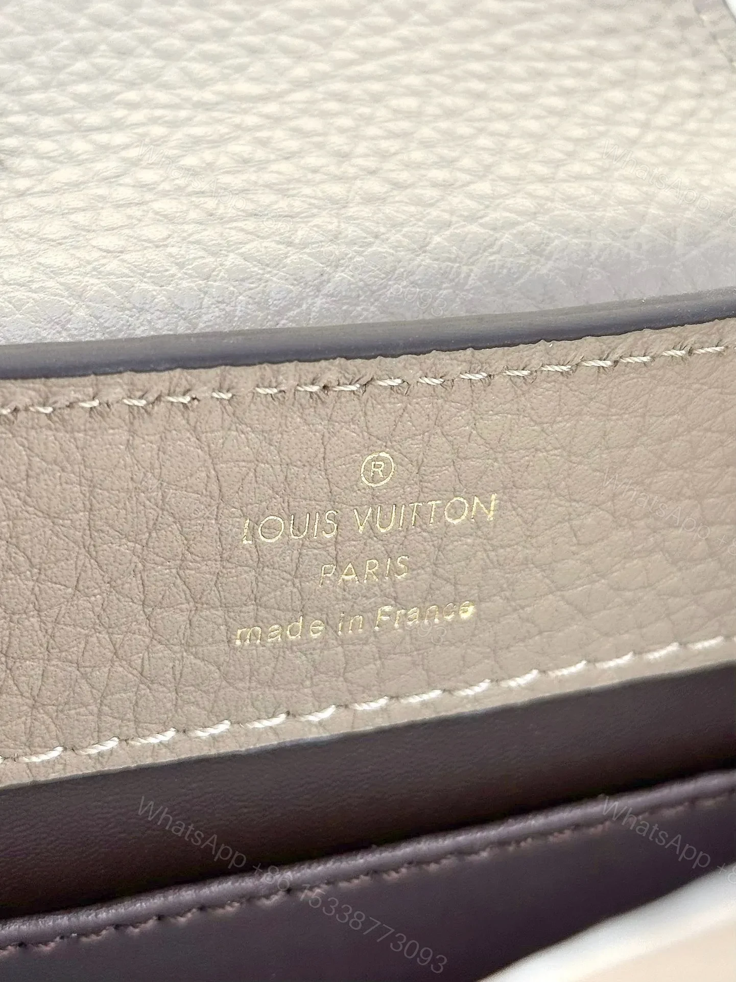 View 3 of Louis Vuitton LV Capucines Lock Gold Handbags Cowhide Leather 21cm