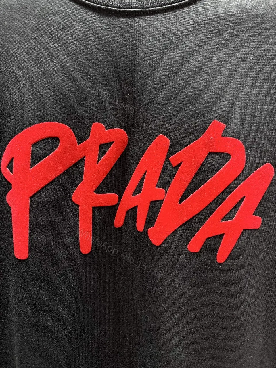 View 11 of Bold Red Logo Tee - Premium Cotton Crewneck Shirt