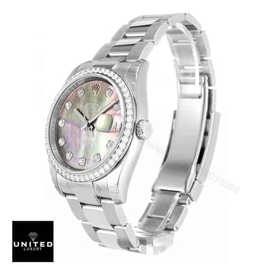View 5 of Rolex Datejust Diamond Bezel Pink Dial 116244 Oyster Replica