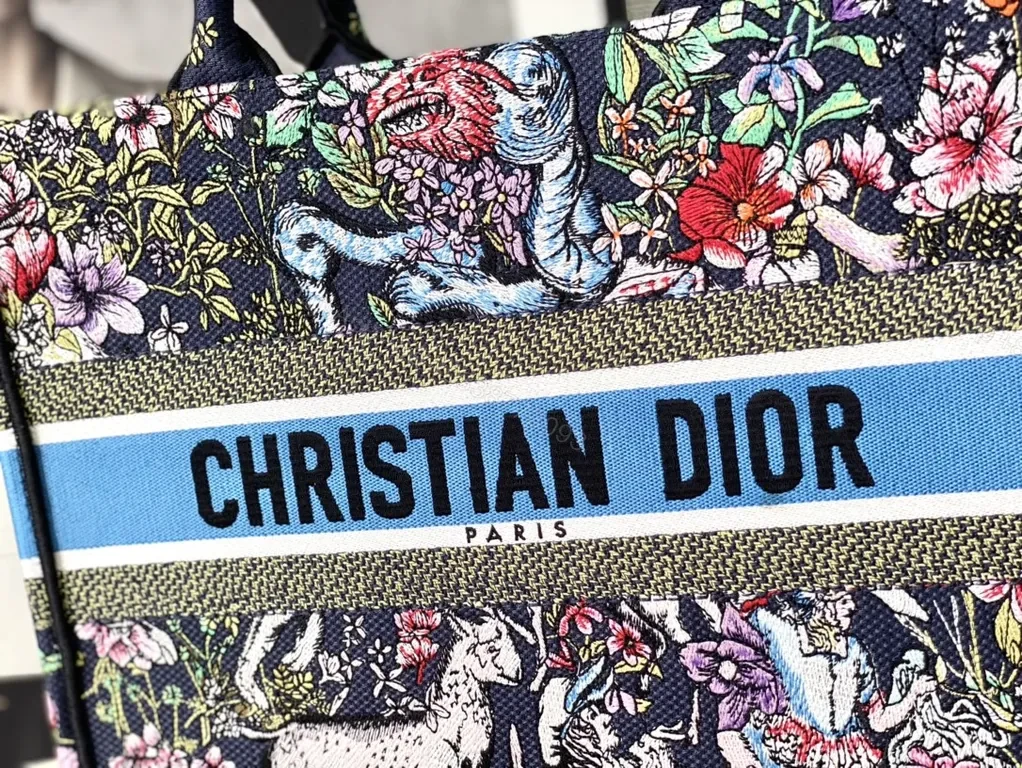 View 6 of Vivid Floral Dior Tote: All-Day Sophisticated Carry