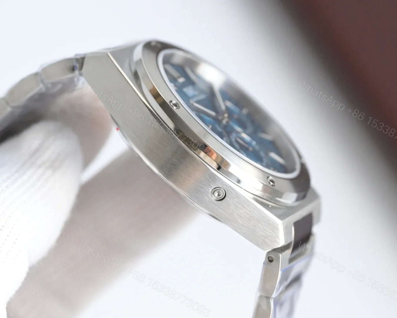 View 5 of IWC Ingenieur Perpetual Calendar Stainless Steel Blue Dial IW3449-03