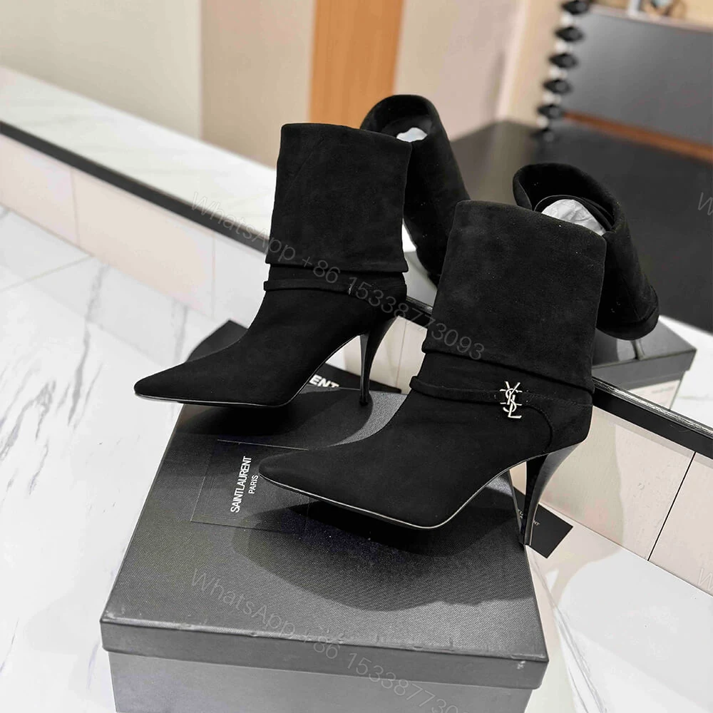 View 5 of YSL NIKI booties in suede