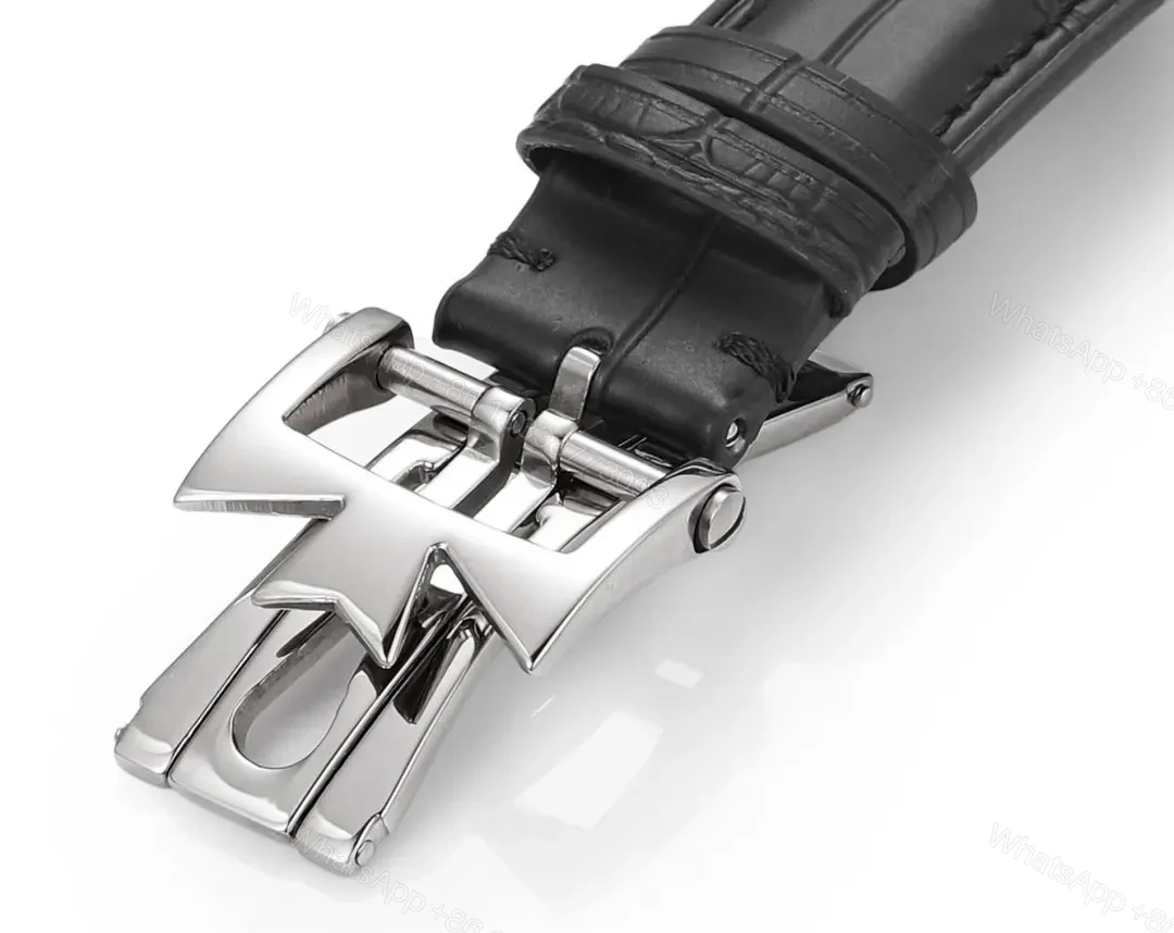 View 2 of 8F Factory Vacheron Constantin Traditionnelle Mechanical Watch 83520/000R-9909 – Silver Dial, Black Leather Strap, 40mm Case, Automatic Movement with Power Reserve, Day, Date, and Small Seconds Display