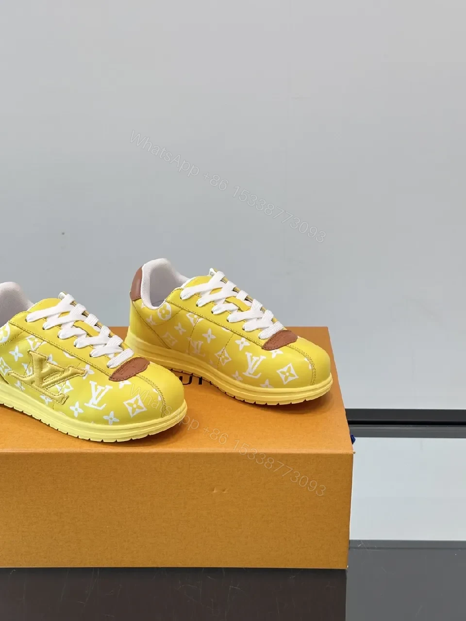 View 9 of Sunny Yellow Monogram Sneaker: Luxe Comfort & Street Style