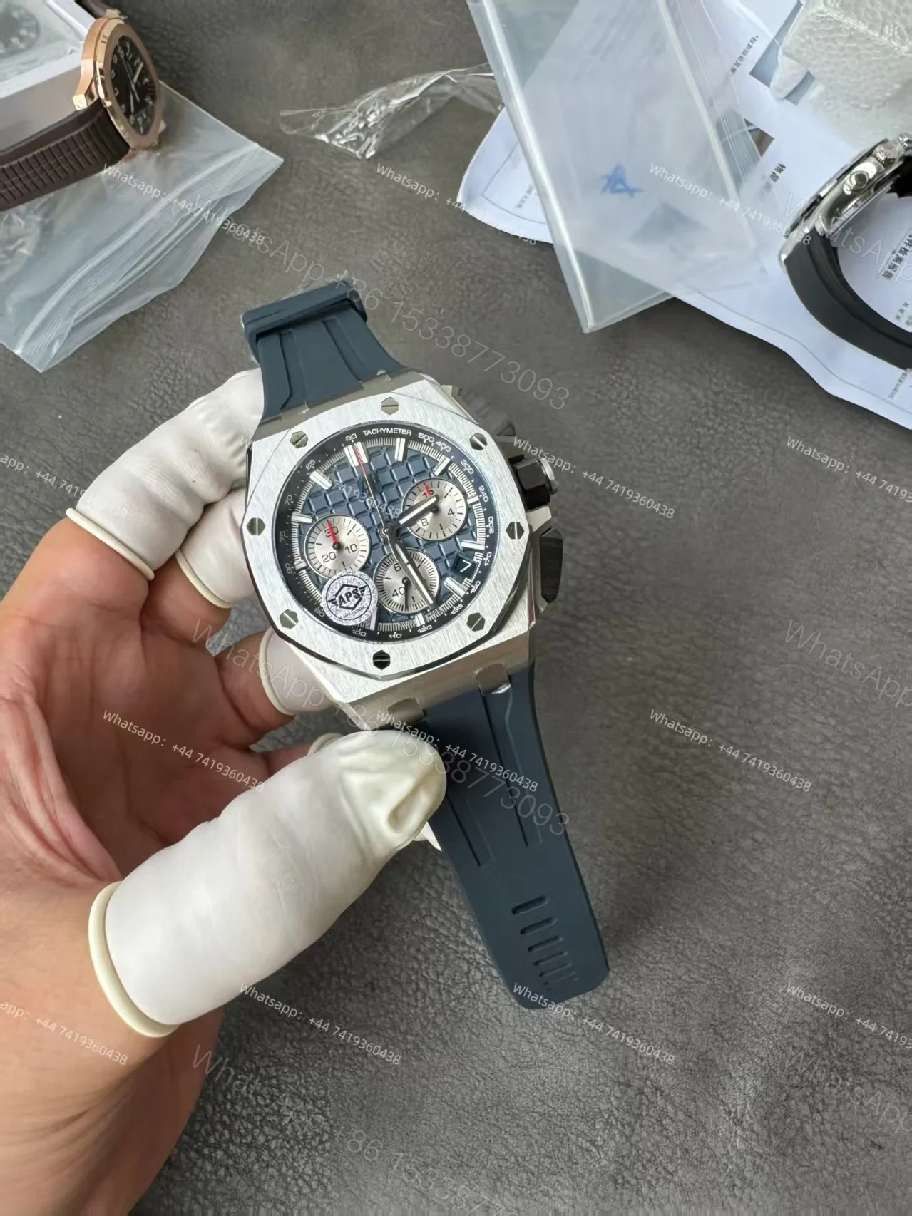 View 4 of Audemars Piguet Super Clone Royal Oak Offshore Blue Dial 26420 Chronograph 43mm
