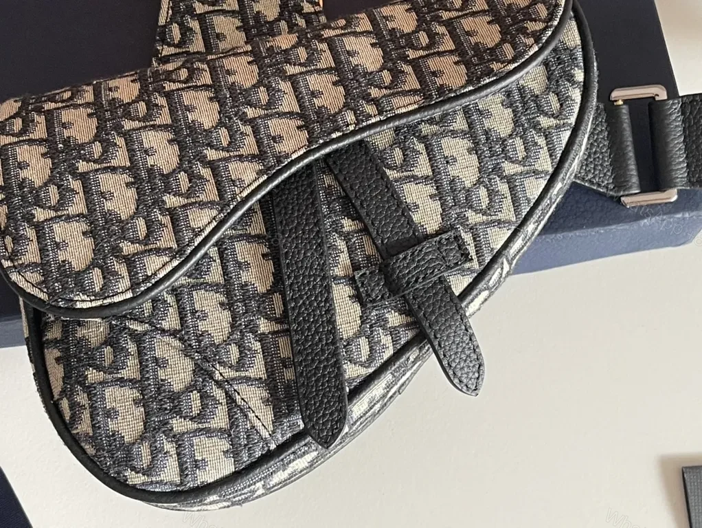 View 5 of Charcoal Dior Oblique Crossbody: Compact Luxury Bag