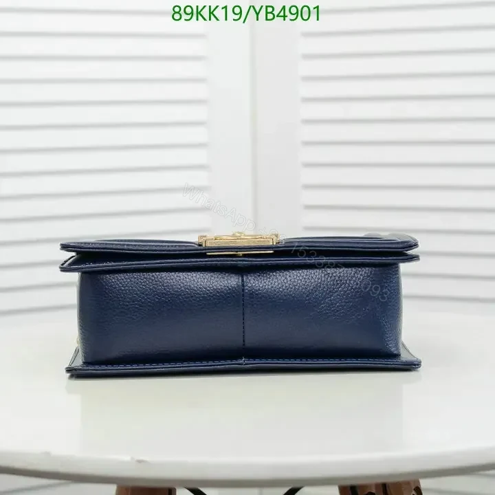 View 6 of Chanel Boy Old Medium Leather Handbag ABC25345