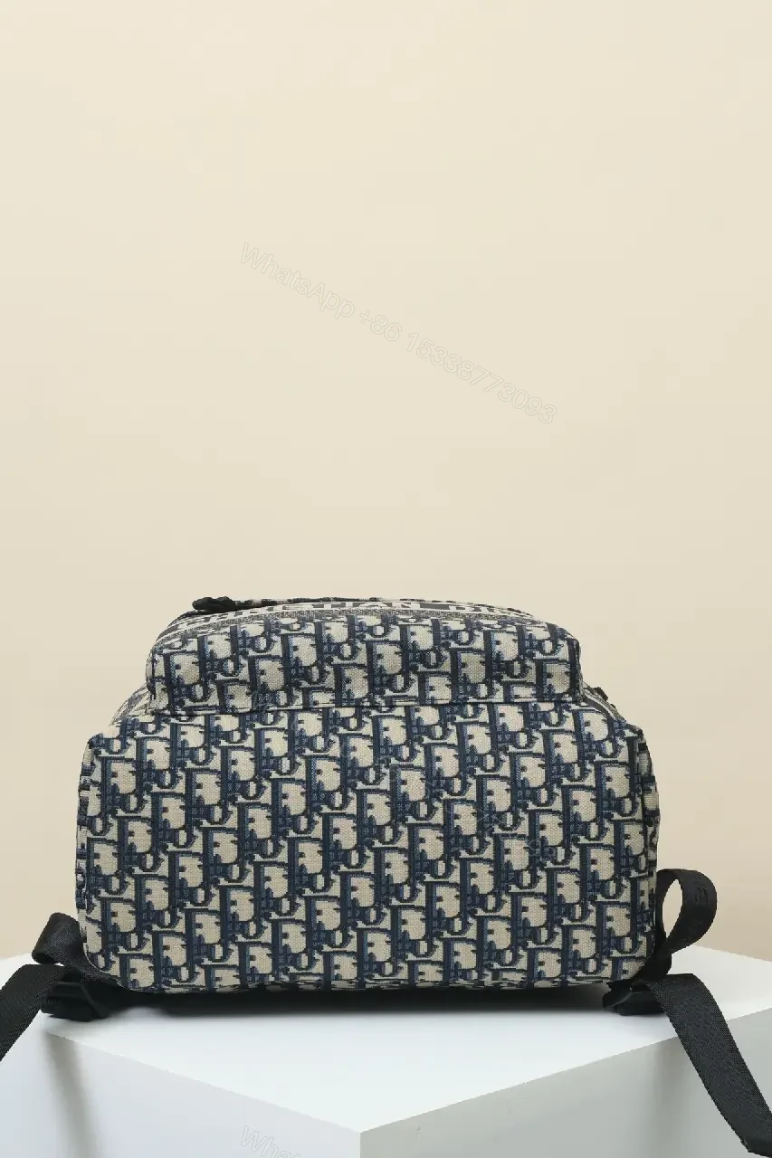 View 7 of Bold Monogram Bag – Luxe Jacquard Backpack, Designer Monogram