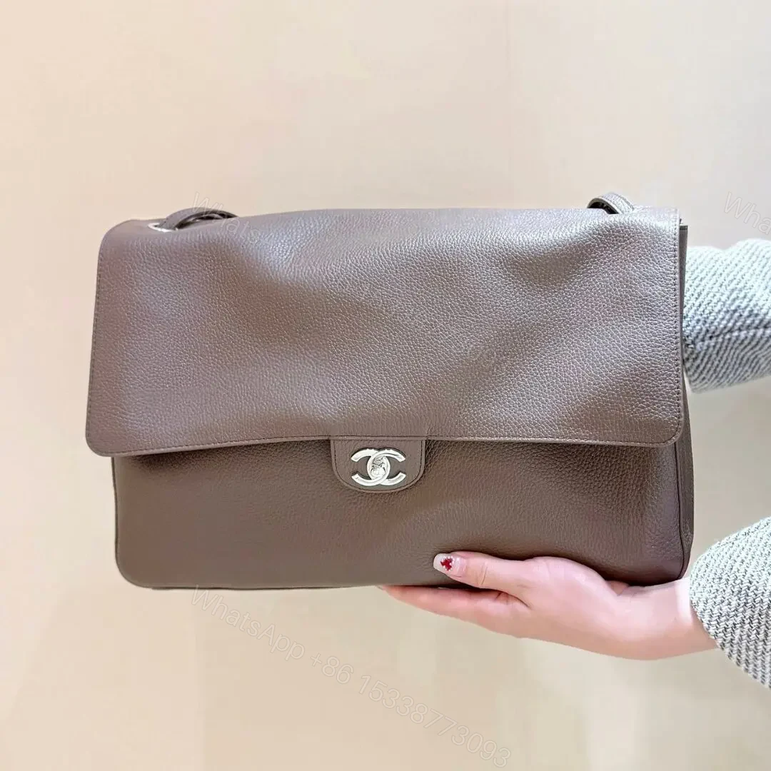 Chanel Maxi Flap bag in Taupe Grained Calfskin SS26 Collection — view 1