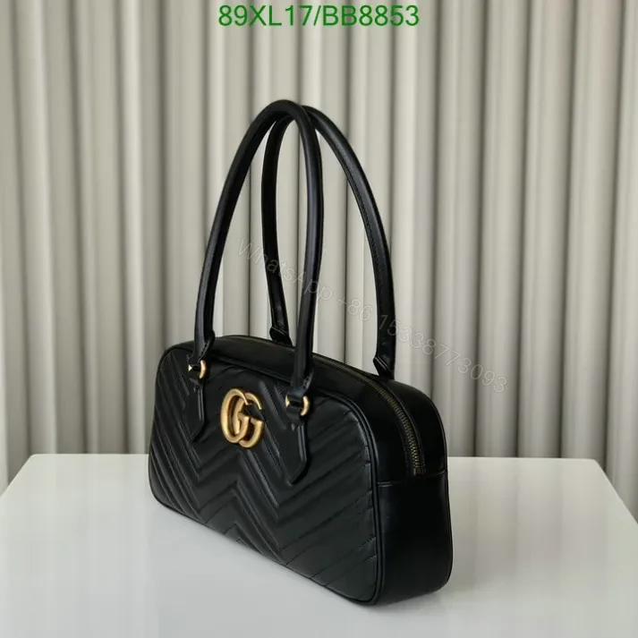 View 8 of Gucci Faux GG Marmont White Top Handle Bag BB8853