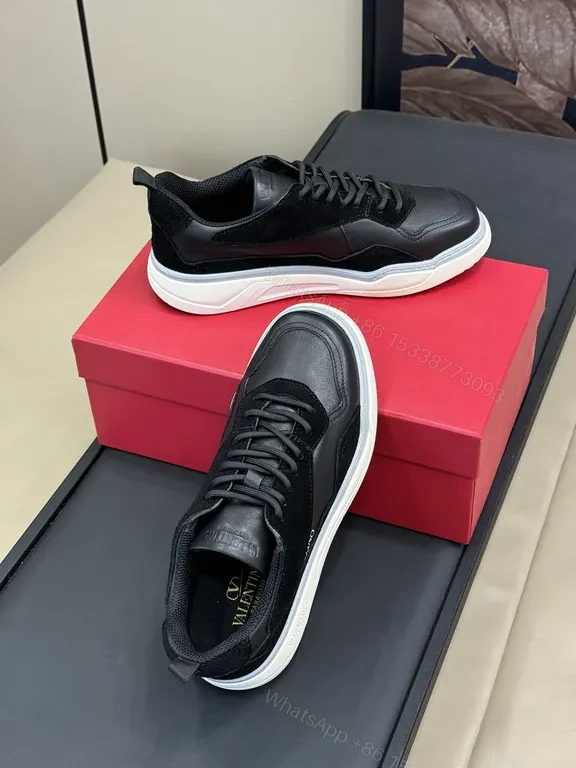 View 3 of Valentino Garavani High-Top Sneakers: Luxe Matte/Patent Finish