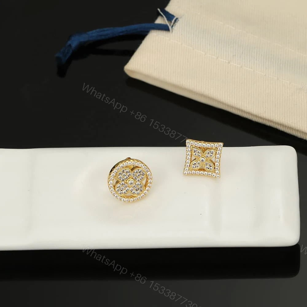 View 2 of Louis Vuitton Idylle Blossom Stud Earrings Gold And Diamonds